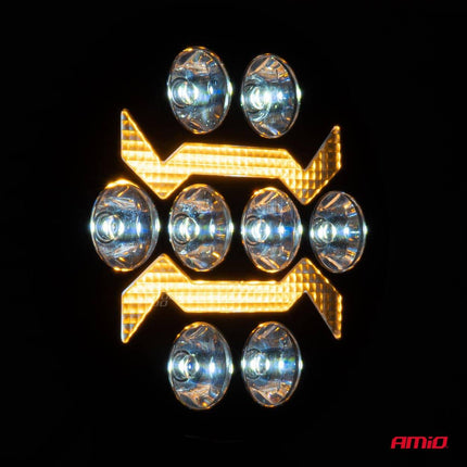 AMiO AWL69 LED Werkverlichting 54W 6500K 10000lm 9 - 36V - IP67 SPOT Verlichting Rond - VCTparts.nl