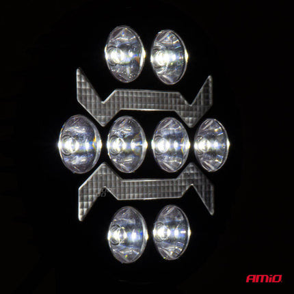 AMiO AWL69 LED Werkverlichting 54W 6500K 10000lm 9 - 36V - IP67 SPOT Verlichting Rond - VCTparts.nl