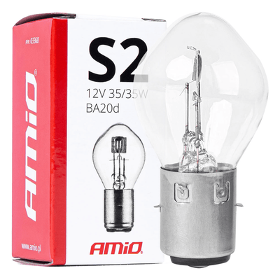 AMIO BA20D HALOG 12V 35W S2 Weiß [Scheinwerfer -Tag Running Lights]