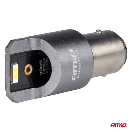 AMiO BAY15d P21/5W LED 12V - 24V 2x1860 SMD Wit Canbus [Achterlicht - Navigatielamp] (2 stuks) - VCTparts.nl