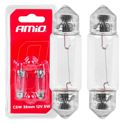 AMiO AMiO C5W Wit Halogeen Verlichting 85 - 8 36mm (set) [Kentekenverlichting - Interieurverlichting] AMiO 4