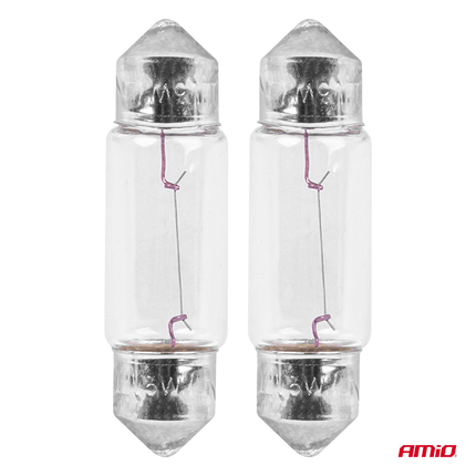 AMiO AMiO C5W Wit Halogeen Verlichting 85 - 8 36mm (set) [Kentekenverlichting - Interieurverlichting] AMiO 3