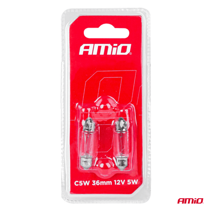 AMiO AMiO C5W Wit Halogeen Verlichting 85 - 8 36mm (set) [Kentekenverlichting - Interieurverlichting] AMiO 2