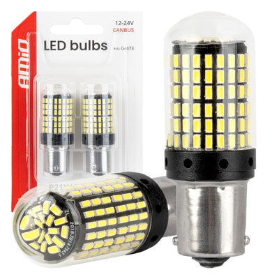 AMiO CANBUS LED-Lampen 1156 BA15S P21W R10W R5W 4SMD 1860 Weiß – 12V 24V 