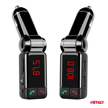 AMiO Car FM Transmitter - 2xUSB - A - 12V/24V - Bluetooth - Handsfree Bellen - Compact en Vouwbaar AMiO 5
