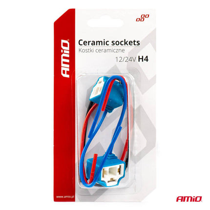 AMiO Connector Plug Keramische Hoekblok H4 Set van 2 Stuks - VCTparts.nl