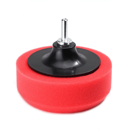 AMiO Auto Polijst Schuimborstels voor Boormachine (3 stuks) M14 (125mm) Rood-Wit-Zwart - VCTparts.nl