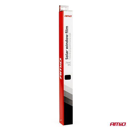 AMiO Autoraam Folie Tint Vinyl Zwart 75x300cm (1%) zwarte Ramenfolie voor Zonwering en Privacy met Tool - VCTparts.nl