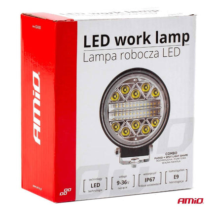 AMiO AWL16 Werklamp Verstraler Spot Rond 26LED 9-36v 6000K Wit - VCTparts.nl