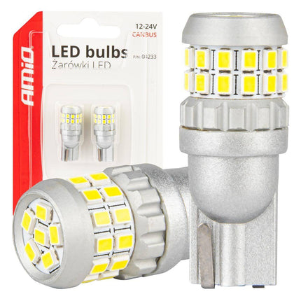AMiO CANBUS LED-lampen T10 W5W 30SMD 2016 Wit 12V/24V - VCTparts.nl