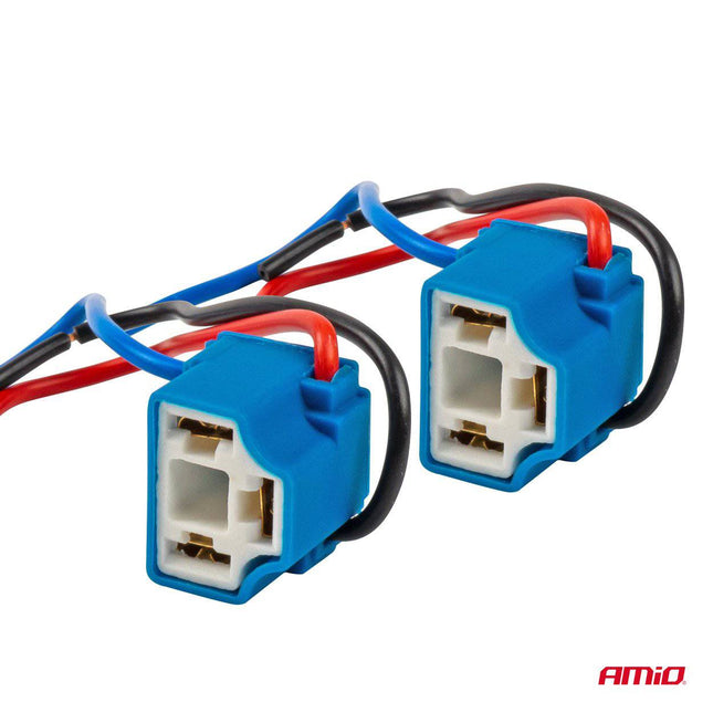 AMiO Connector Plug Keramische Hoekblok H4 Set van 2 Stuks - VCTparts.nl
