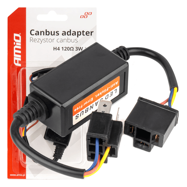 AMiO H4 Canbus Relaisweerstand Auto Dimlicht / Grootlicht Weerstand Canbus Decoder 12v-24v (1 stuk) - VCTparts.nl