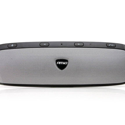 AMiO Hands-free Bluetooth Auto Carkit Speaker met QC 3.0 USB Lader Grijs - VCTparts.nl