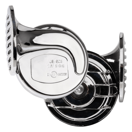 AMiO Hoorn Harde Toeter/Claxon voor Auto Chrome (set) - VCTparts.nl