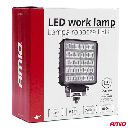AMiO Krachtige Werklamp AWL33 30 LED FLOOD 9-36V Verstraler Spot Robuust Offroad - VCTparts.nl
