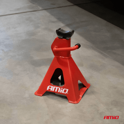 AMiO Kriksteunen Set 2 Stuks - 2 Ton Draagkracht voor Veilige Ondersteuning Rood - VCTparts.nl
