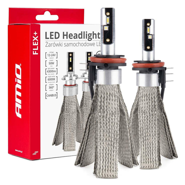 AMiO LED Autolampen FLEX+ H15 6000K-serie 12V 24V Canbus Dimlichten Wit - VCTparts.nl