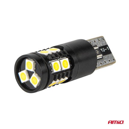 AMiO LED CANBUS-lampen T10 W5W 13SMD 3030 Wit 12V/24V - VCTparts.nl