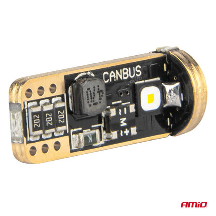 AMiO LED CANBUS-lampen T10 W5W 3SMD 3838 Wit 12V/24V - VCTparts.nl