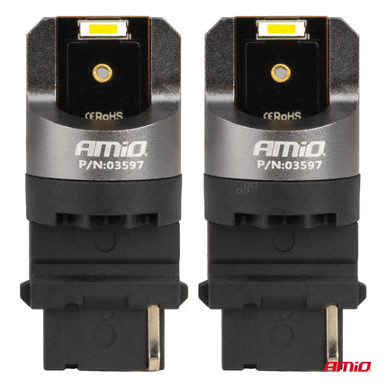 AMiO LED CANBUS PRO serie 3156 P27W 2x1860SMD Wit 12/24V FULL CANBUS - VCTparts.nl