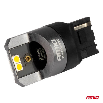 AMiO LED CANBUS PRO serie 7440 WY21W 4x3030 SMD Oranje 12/24V - VCTparts.nl