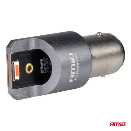 AMiO LED CANBUS PRO serie BAY15D P21/5W 2x1860SMD Rood 12/24V FULL CANBUS - VCTparts.nl