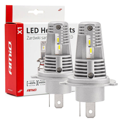 AMiO LED Koplampen X1-serie H4/H19 Dimlichten Wit - VCTparts.nl