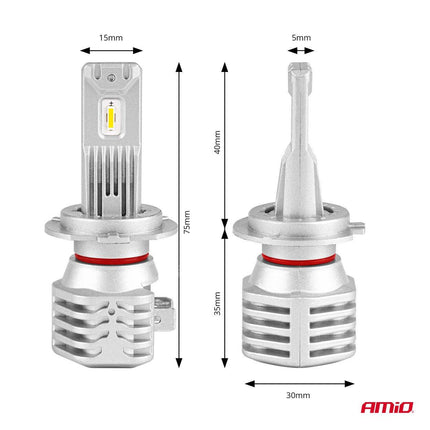 AMiO LED Koplampen X1-serie H7/H18 Dimlichten Wit - VCTparts.nl
