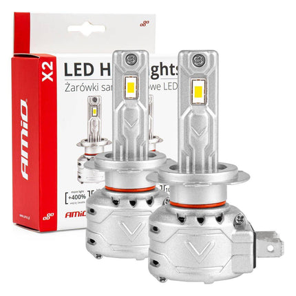 AMiO LED Koplampen X2-serie H7/H18 Dimlichten Wit - VCTparts.nl