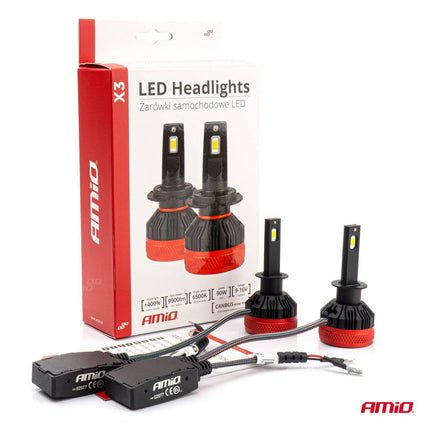 AMiO LED Koplampen X3-serie H1 Dimlichten Wit - VCTparts.nl