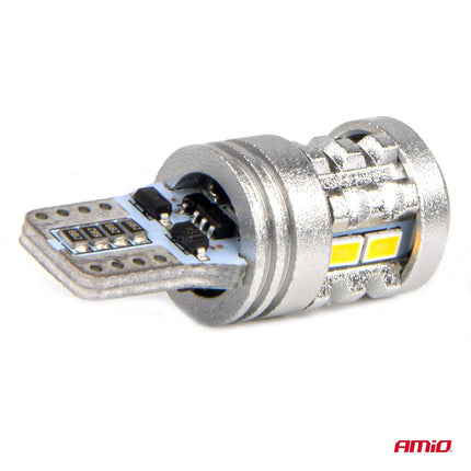 AMiO LED-lampen STANDAARD T10 W5W 6x3020 + 1x3030 SMD Wit 12V/24V - VCTparts.nl