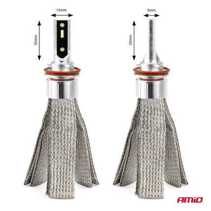 AMiO LED Mistlichten FLEX+ Serie H8 H9 H11 H16 canbus 6000K 12-24V Wit - VCTparts.nl