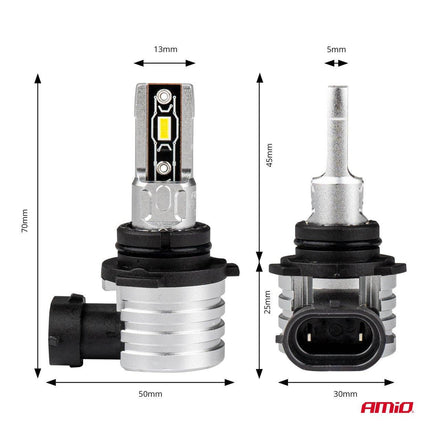 AMiO LED Mistlichten H-mini-serie HB4 9006 Wit - VCTparts.nl