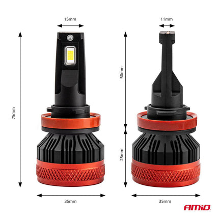 AMiO LED Mistlichten X3-serie H8/H9/H11/H16 Wit - VCTparts.nl
