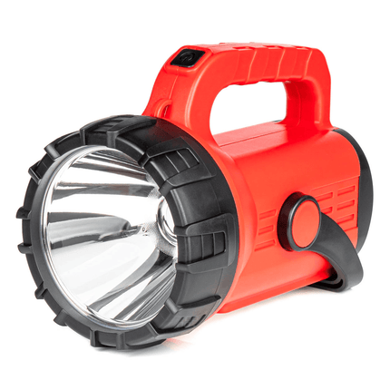 AMiO LED Nood Zoeklicht Handlamp met Geïntegreerde Oplaadbare Batterij 400LM Zwart-Rood - VCTparts.nl