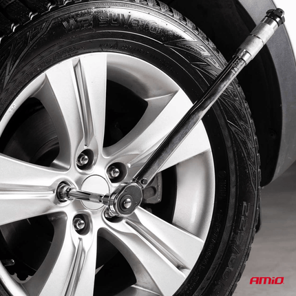 AMiO Momentsleutel 17/19/21 mm 40-210 Nm Wielmoersleutel Universeel met Koppelstuken en Koffer [Wielbout Sleutel - Gereedschap] - VCTparts.nl