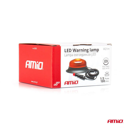 AMiO Oranje LED Zwaailicht Noodverlichting met Magneet 18LED 12/24V - VCTparts.nl
