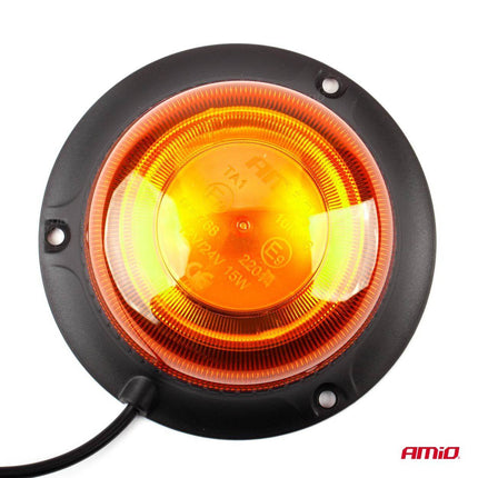 AMiO Oranje LED Zwaailicht Noodverlichting met Magneet 18LED 12/24V - VCTparts.nl