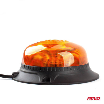 AMiO Oranje LED Zwaailicht Noodverlichting met Magneet 18LED 12/24V - VCTparts.nl