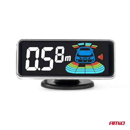 AMiO Parkeerhulpsysteem LED-GRAF 3D 4 sensor zwart - VCTparts.nl