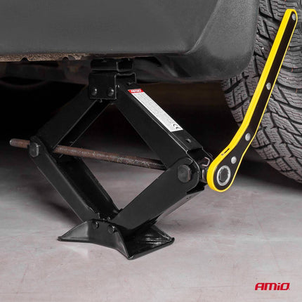 AMiO Schaarkrik met Ratel Handslinger Zwart - 2 Ton met Handschoenen - VCTparts.nl