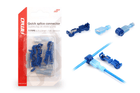 AMiO T-Type Snelsluitende Connector (075-25mm) 15A Blisterverpakking Blauw (5 sets) - VCTparts.nl