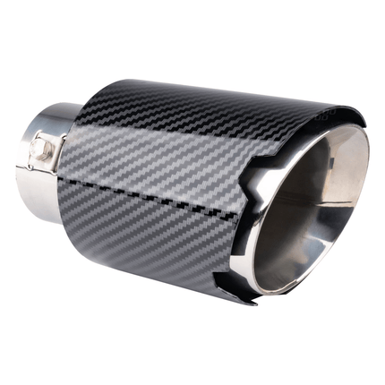 AMiO Uitlaat Einddemper Sierstuk RVS Koppelstuk 89mm Carbon - VCTparts.nl