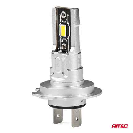 AMiO Dimlicht + Grootlicht LED H7 Mini 6500k Wit 4 stuks (set) [Witte koplampen - Witte Dimlichten] - VCTparts.nl