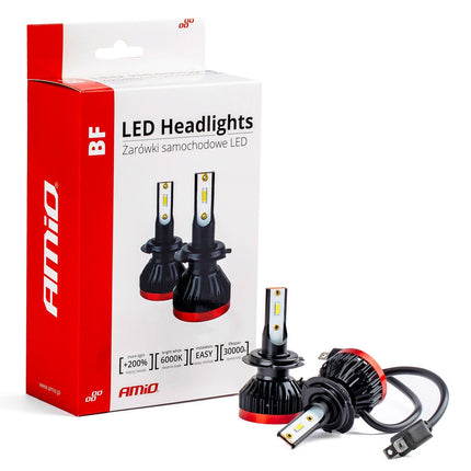 AMiO AMiO Dimlicht LED H7/H18 Koplampen 6000k Wit met Ventilator (set) [Witte koplampen - Witte Dimlichten] AMiO 11