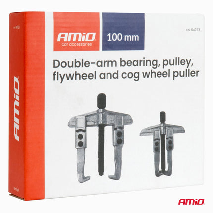 AMIO Double Arm Lager - en Pulley Trekker 0 - 102 mm - Heavy Duty Tweearmige Puller voor Vliegwielen, Poelies en Tandwielen Demontage - VCTparts.nl