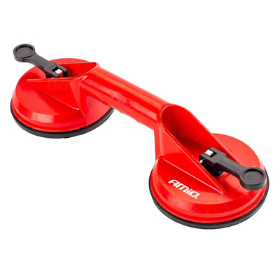 AMIO Dualgrip Glass Master - Doppelsaugne -Tasse Vakuumglasträger mit Klemme - Rot