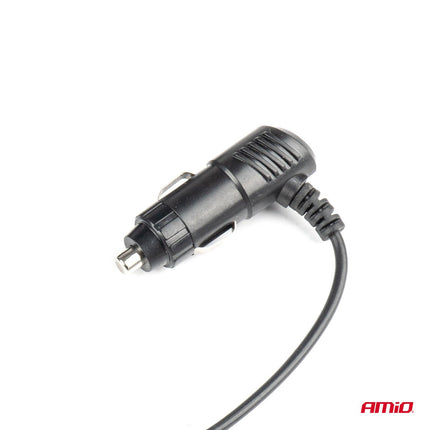 AMiO AMiO Dubbele Autoventilator voor Hoofdsteun met USBoplader Zwart (5x10 cm) 12V 4
