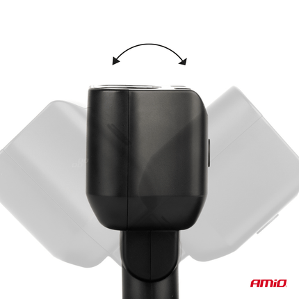 AMiO Dubbele Sigarettenaansteker Plug Splitter met (2x USB - A & 1x USB - C) 12V/24V en Voltmeter Zwart - VCTparts.nl