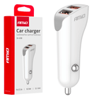 AMiO AMiO Dubbele USB - A Autolader Telefoon 2.1A 12/24V Wit AMiO 6